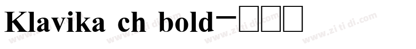Klavika ch bold字体转换